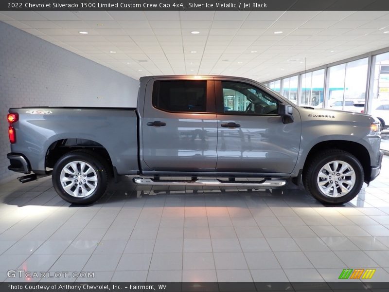 Silver Ice Metallic / Jet Black 2022 Chevrolet Silverado 1500 Limited Custom Crew Cab 4x4