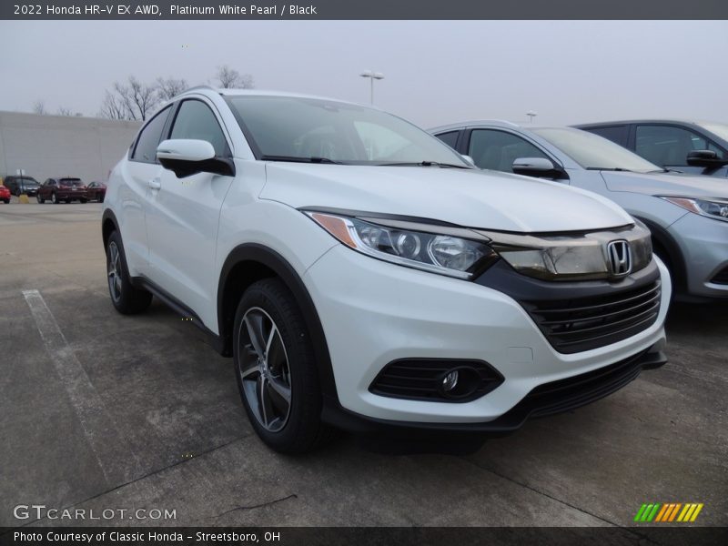 Platinum White Pearl / Black 2022 Honda HR-V EX AWD