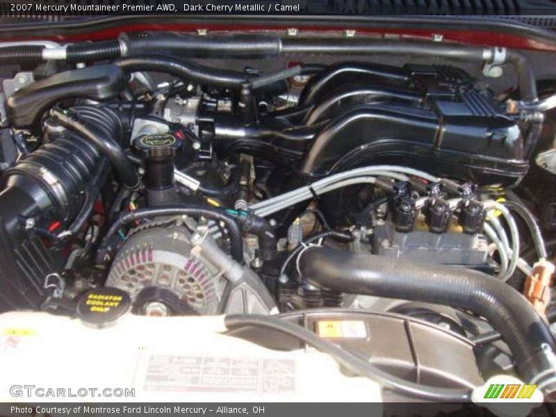 Dark Cherry Metallic / Camel 2007 Mercury Mountaineer Premier AWD
