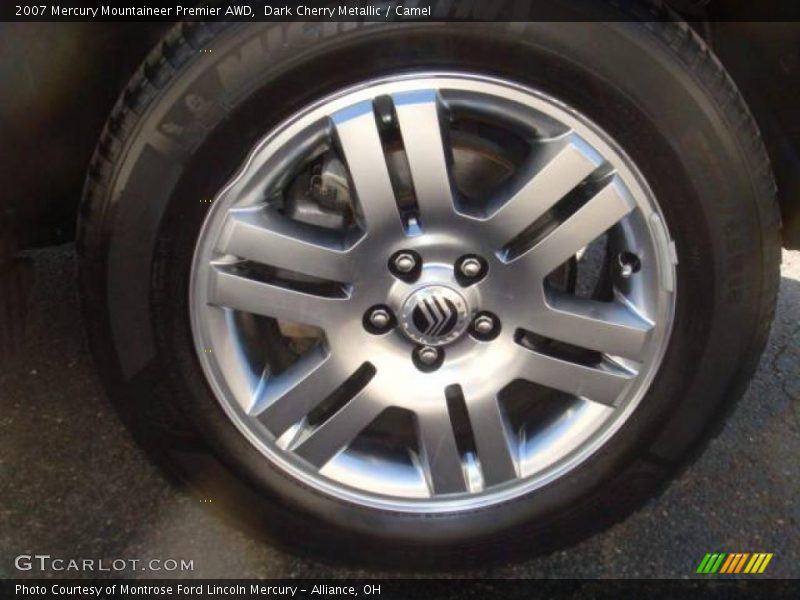 Dark Cherry Metallic / Camel 2007 Mercury Mountaineer Premier AWD
