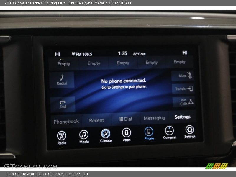 Granite Crystal Metallic / Black/Diesel 2018 Chrysler Pacifica Touring Plus