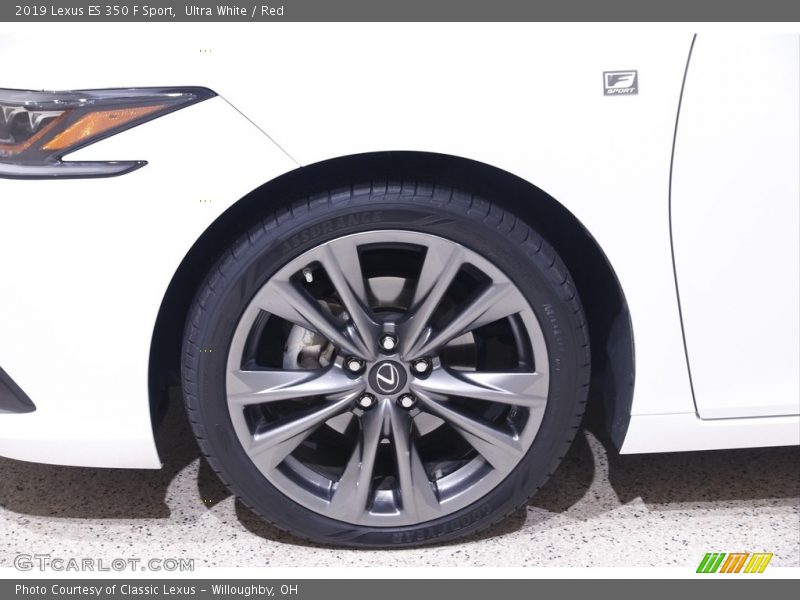 Ultra White / Red 2019 Lexus ES 350 F Sport