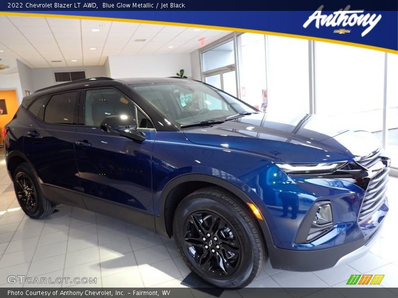 Blue Glow Metallic / Jet Black 2022 Chevrolet Blazer LT AWD