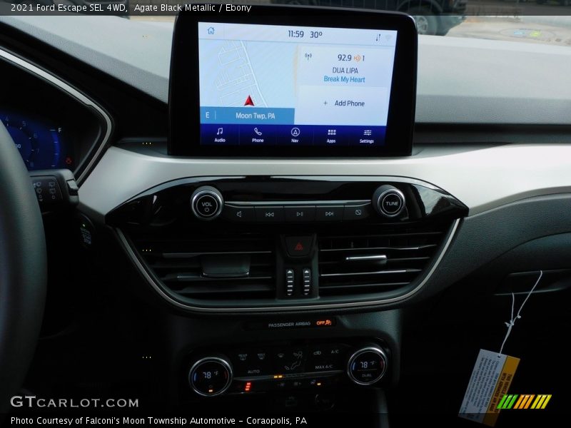 Agate Black Metallic / Ebony 2021 Ford Escape SEL 4WD