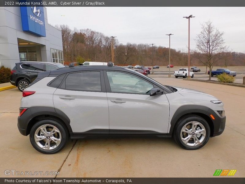 Cyber Silver / Gray/Black 2022 Hyundai Kona SEL AWD