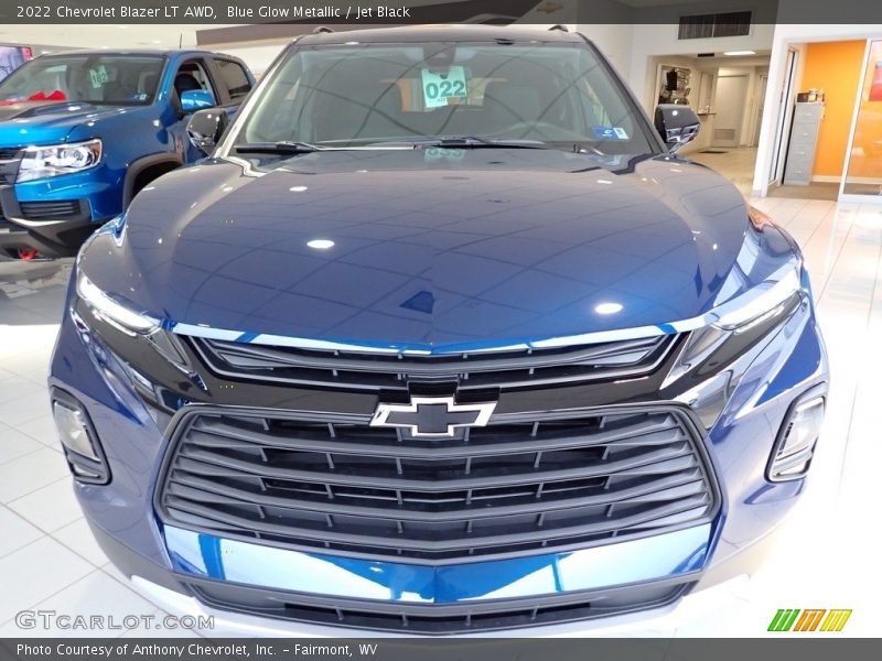 Blue Glow Metallic / Jet Black 2022 Chevrolet Blazer LT AWD