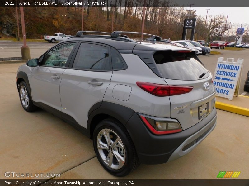 Cyber Silver / Gray/Black 2022 Hyundai Kona SEL AWD