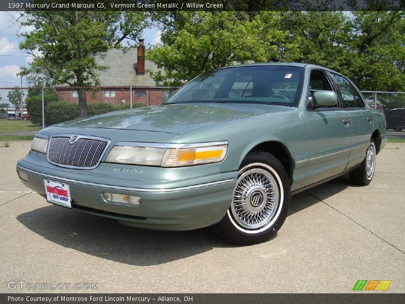 Vermont Green Metallic / Willow Green 1997 Mercury Grand Marquis GS