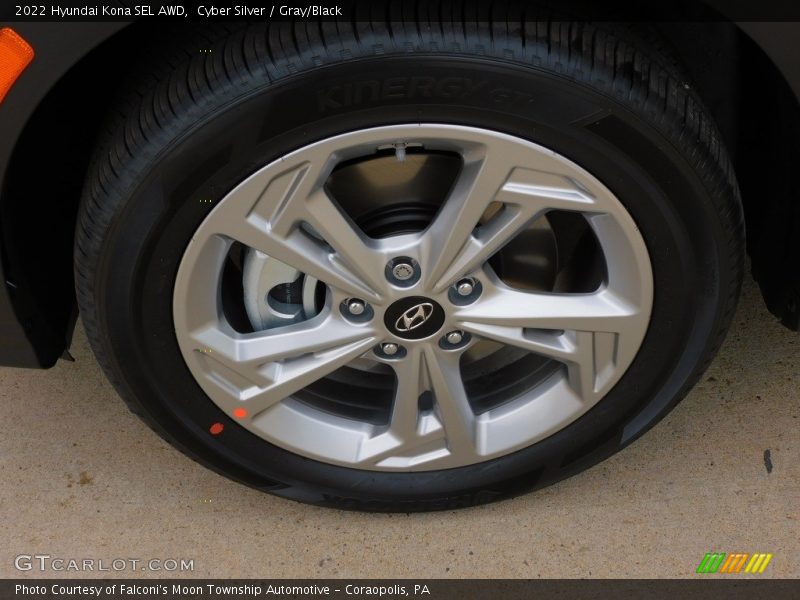 Cyber Silver / Gray/Black 2022 Hyundai Kona SEL AWD