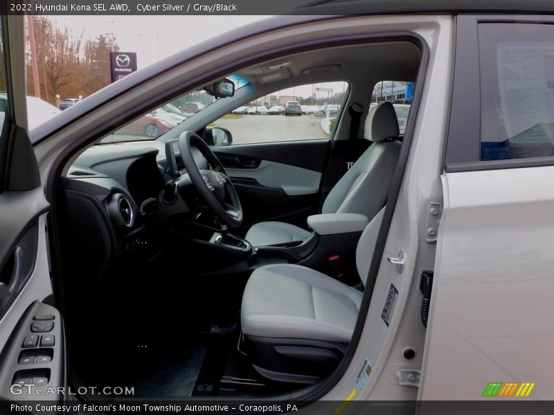 Cyber Silver / Gray/Black 2022 Hyundai Kona SEL AWD