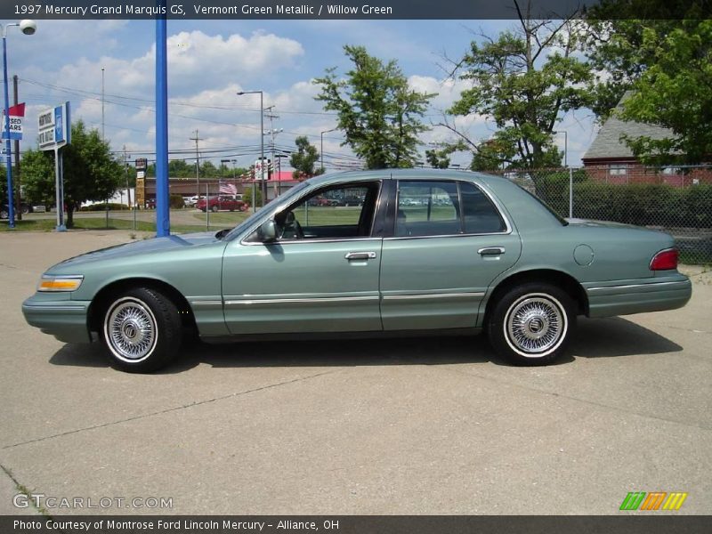 Vermont Green Metallic / Willow Green 1997 Mercury Grand Marquis GS