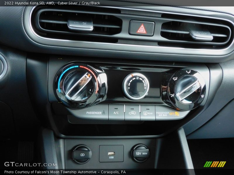 Cyber Silver / Gray/Black 2022 Hyundai Kona SEL AWD