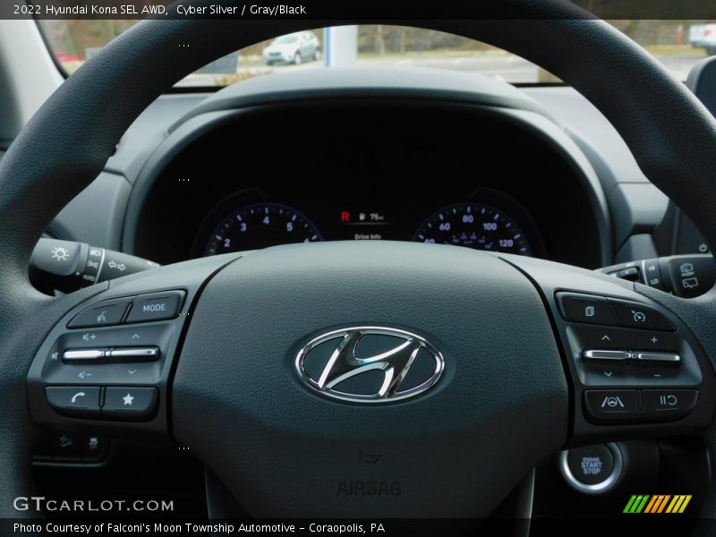 Cyber Silver / Gray/Black 2022 Hyundai Kona SEL AWD