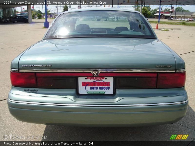 Vermont Green Metallic / Willow Green 1997 Mercury Grand Marquis GS