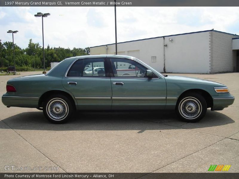 Vermont Green Metallic / Willow Green 1997 Mercury Grand Marquis GS