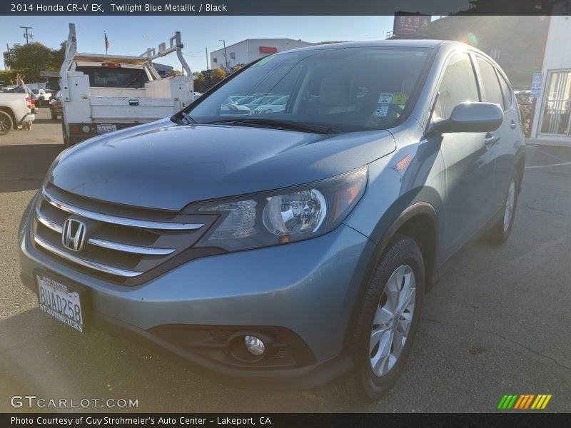 Twilight Blue Metallic / Black 2014 Honda CR-V EX
