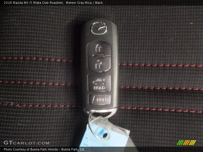 Meteor Gray Mica / Black 2016 Mazda MX-5 Miata Club Roadster