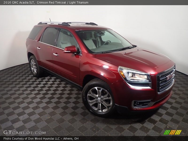 Crimson Red Tintcoat / Light Titanium 2016 GMC Acadia SLT