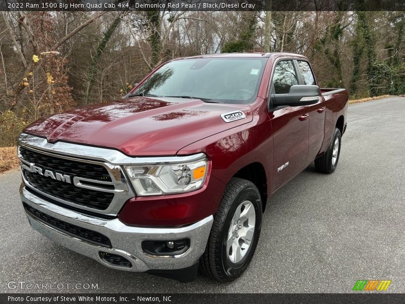 Delmonico Red Pearl / Black/Diesel Gray 2022 Ram 1500 Big Horn Quad Cab 4x4