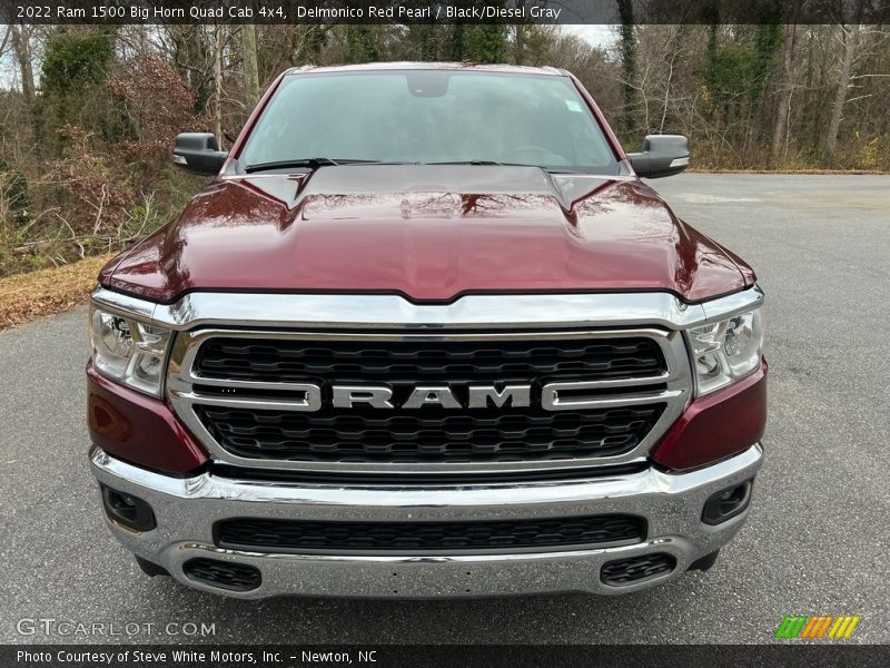 Delmonico Red Pearl / Black/Diesel Gray 2022 Ram 1500 Big Horn Quad Cab 4x4