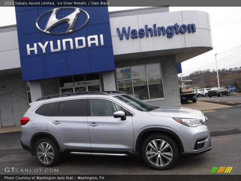 Ice Silver Metallic / Slate Black 2021 Subaru Ascent Limited