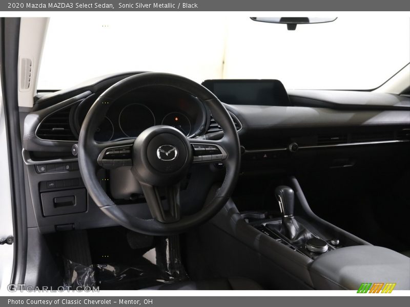 Sonic Silver Metallic / Black 2020 Mazda MAZDA3 Select Sedan