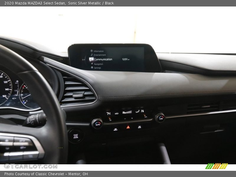 Sonic Silver Metallic / Black 2020 Mazda MAZDA3 Select Sedan