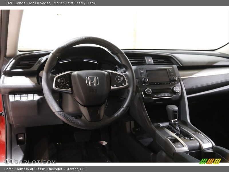 Molten Lava Pearl / Black 2020 Honda Civic LX Sedan