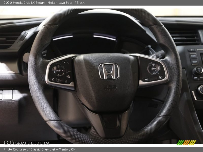 Molten Lava Pearl / Black 2020 Honda Civic LX Sedan
