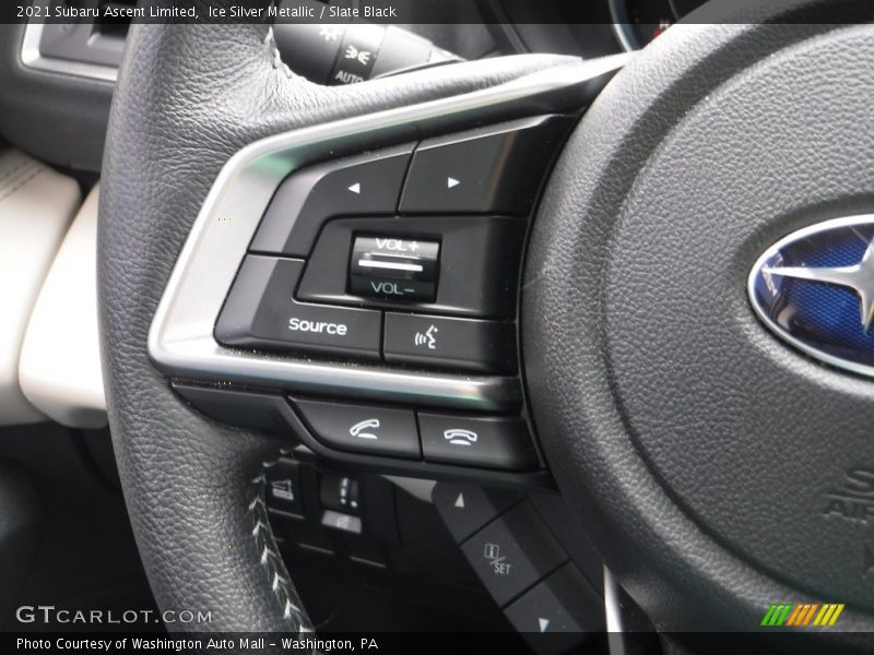 Ice Silver Metallic / Slate Black 2021 Subaru Ascent Limited