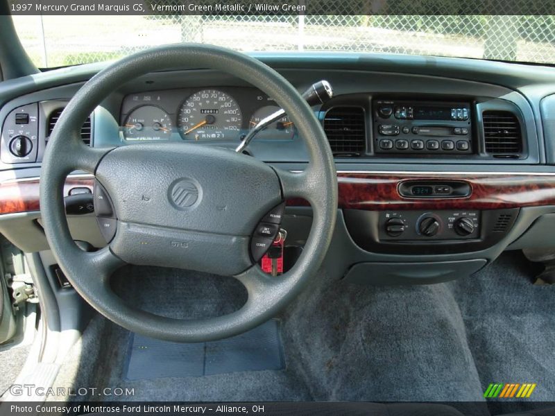 Vermont Green Metallic / Willow Green 1997 Mercury Grand Marquis GS