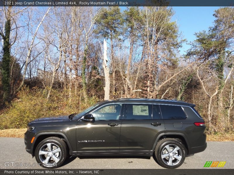 Rocky Mountain Pearl / Black 2021 Jeep Grand Cherokee L Limited 4x4