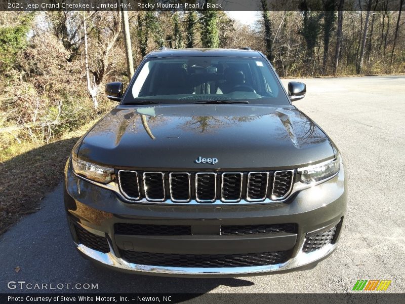 Rocky Mountain Pearl / Black 2021 Jeep Grand Cherokee L Limited 4x4