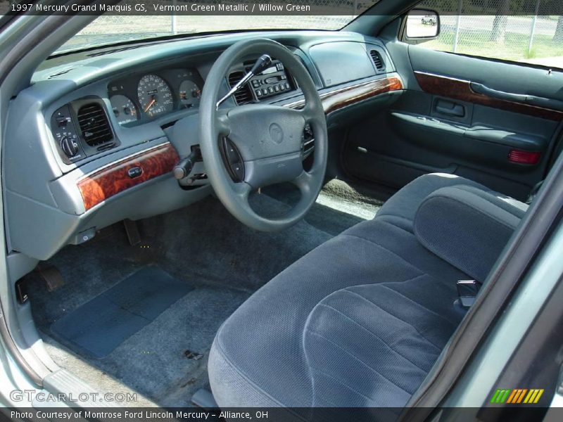 Vermont Green Metallic / Willow Green 1997 Mercury Grand Marquis GS