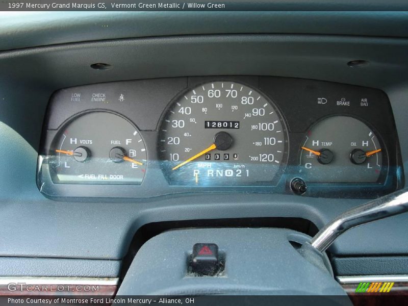 Vermont Green Metallic / Willow Green 1997 Mercury Grand Marquis GS