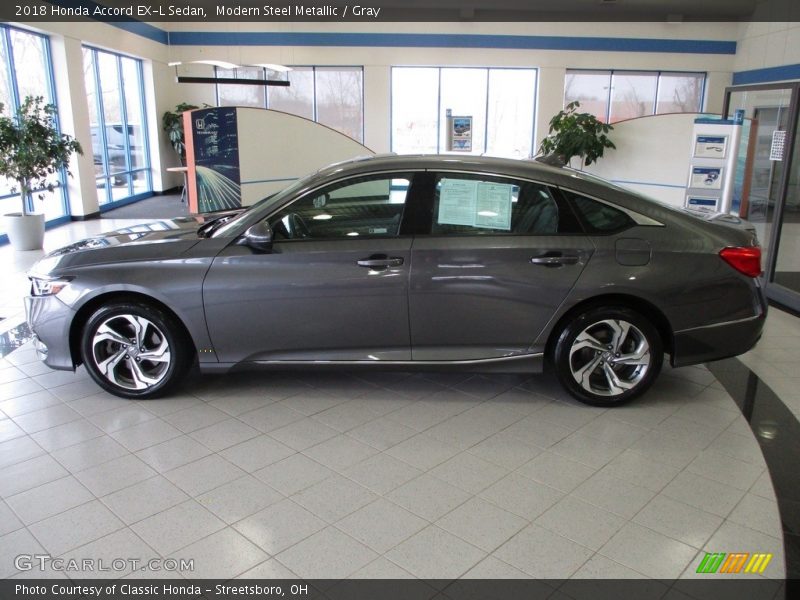 Modern Steel Metallic / Gray 2018 Honda Accord EX-L Sedan