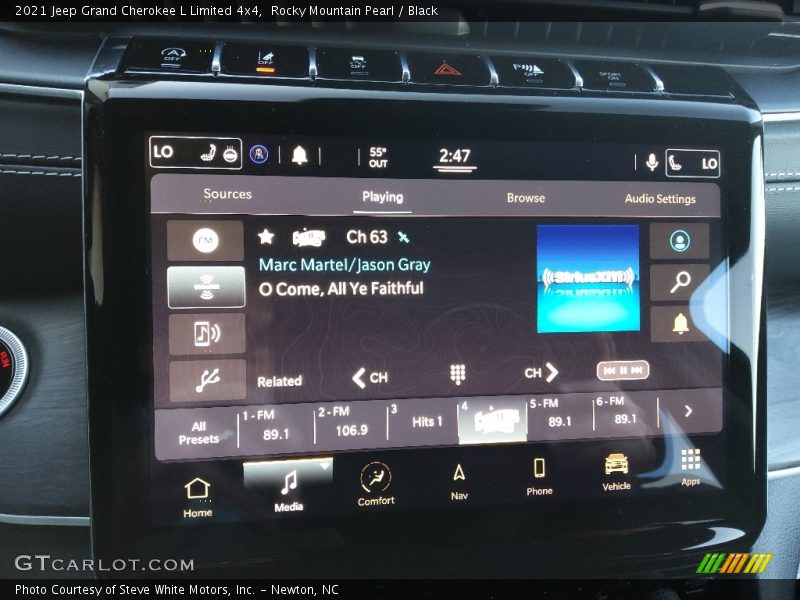 Rocky Mountain Pearl / Black 2021 Jeep Grand Cherokee L Limited 4x4