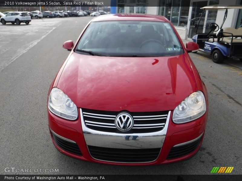 Salsa Red / Titan Black 2010 Volkswagen Jetta S Sedan
