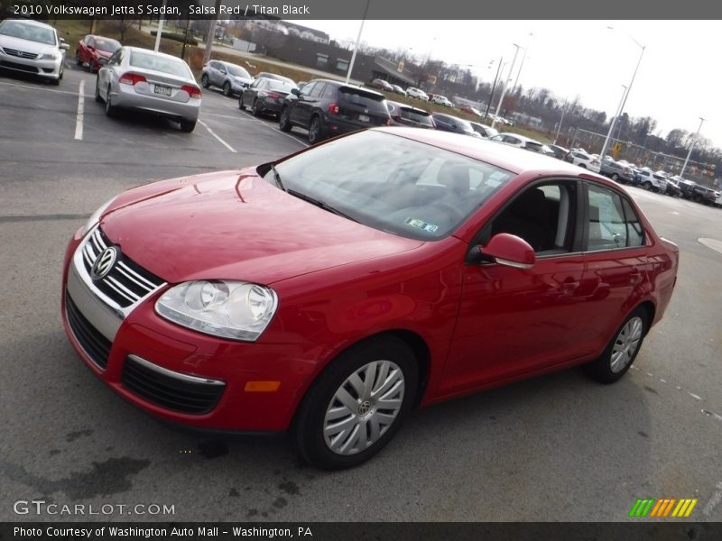 Salsa Red / Titan Black 2010 Volkswagen Jetta S Sedan