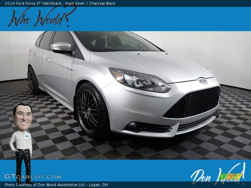 Ingot Silver / Charcoal Black 2014 Ford Focus ST Hatchback