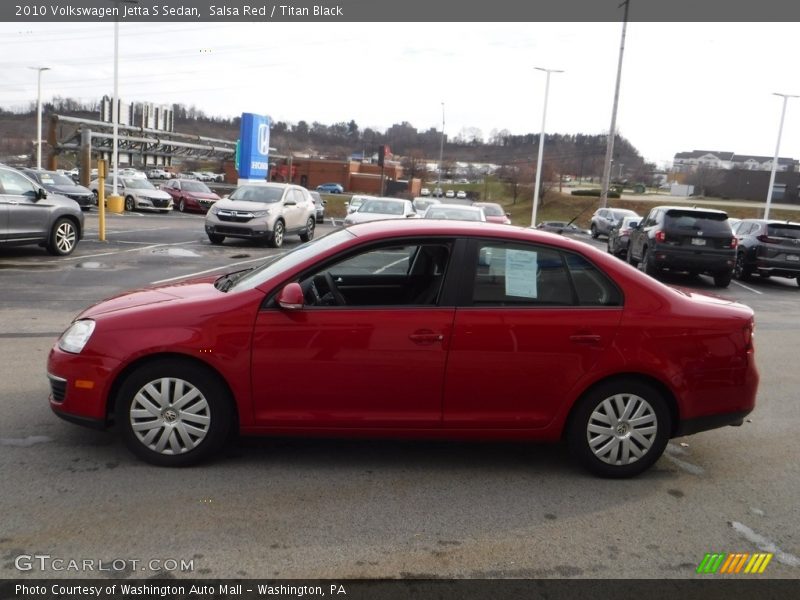 Salsa Red / Titan Black 2010 Volkswagen Jetta S Sedan