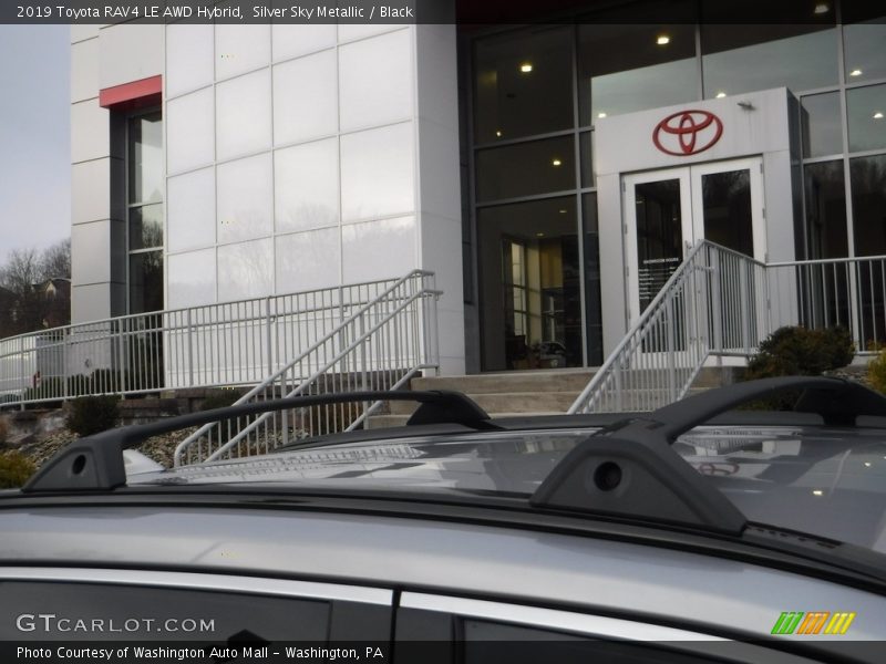 Silver Sky Metallic / Black 2019 Toyota RAV4 LE AWD Hybrid