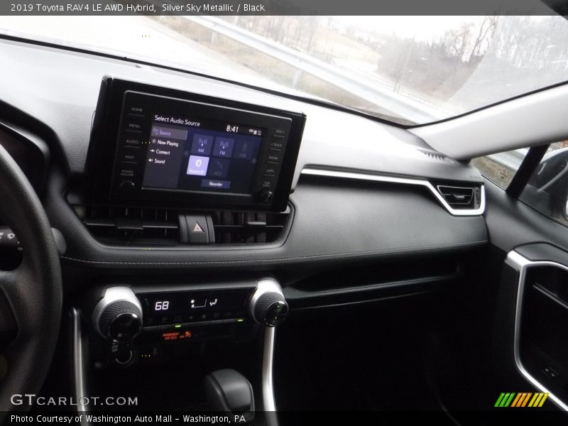Silver Sky Metallic / Black 2019 Toyota RAV4 LE AWD Hybrid