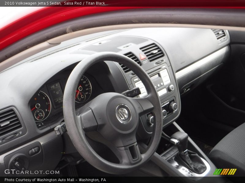Salsa Red / Titan Black 2010 Volkswagen Jetta S Sedan