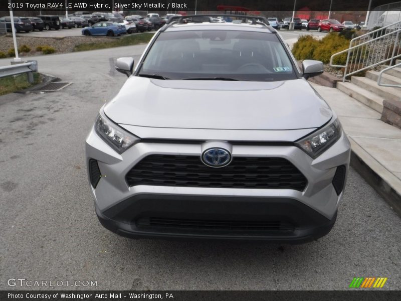 Silver Sky Metallic / Black 2019 Toyota RAV4 LE AWD Hybrid