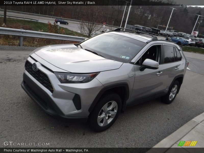 Silver Sky Metallic / Black 2019 Toyota RAV4 LE AWD Hybrid