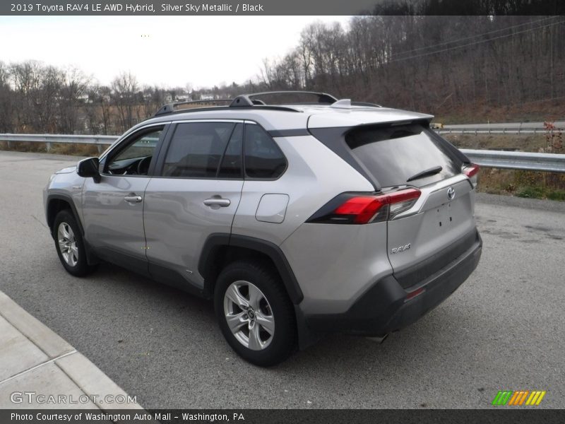 Silver Sky Metallic / Black 2019 Toyota RAV4 LE AWD Hybrid