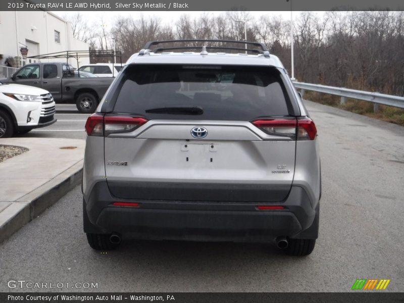 Silver Sky Metallic / Black 2019 Toyota RAV4 LE AWD Hybrid