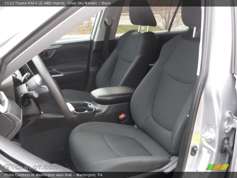 Silver Sky Metallic / Black 2019 Toyota RAV4 LE AWD Hybrid