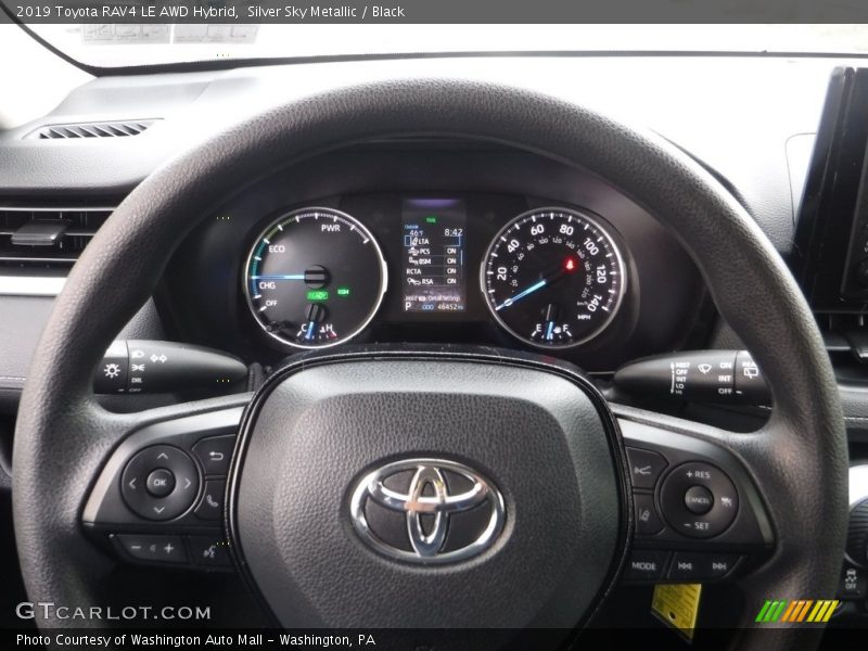 Silver Sky Metallic / Black 2019 Toyota RAV4 LE AWD Hybrid